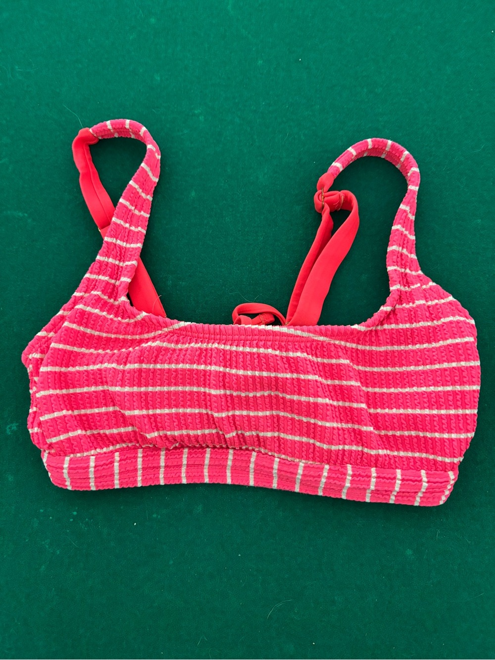 Xhilaration Hot Pink Striped Bikini Top